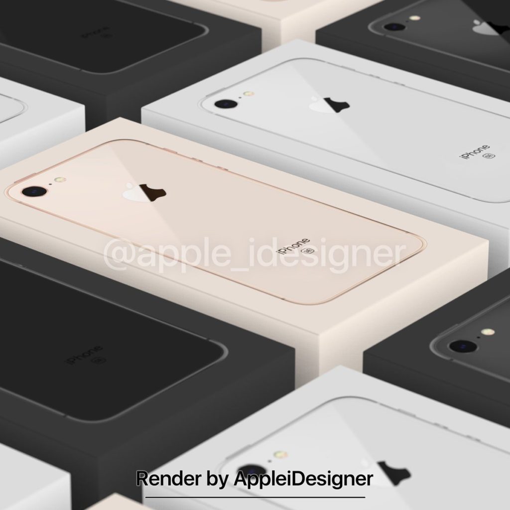 新たに Iphone Se2 のパッケージデザインのレンダリング画像が Noma Labo