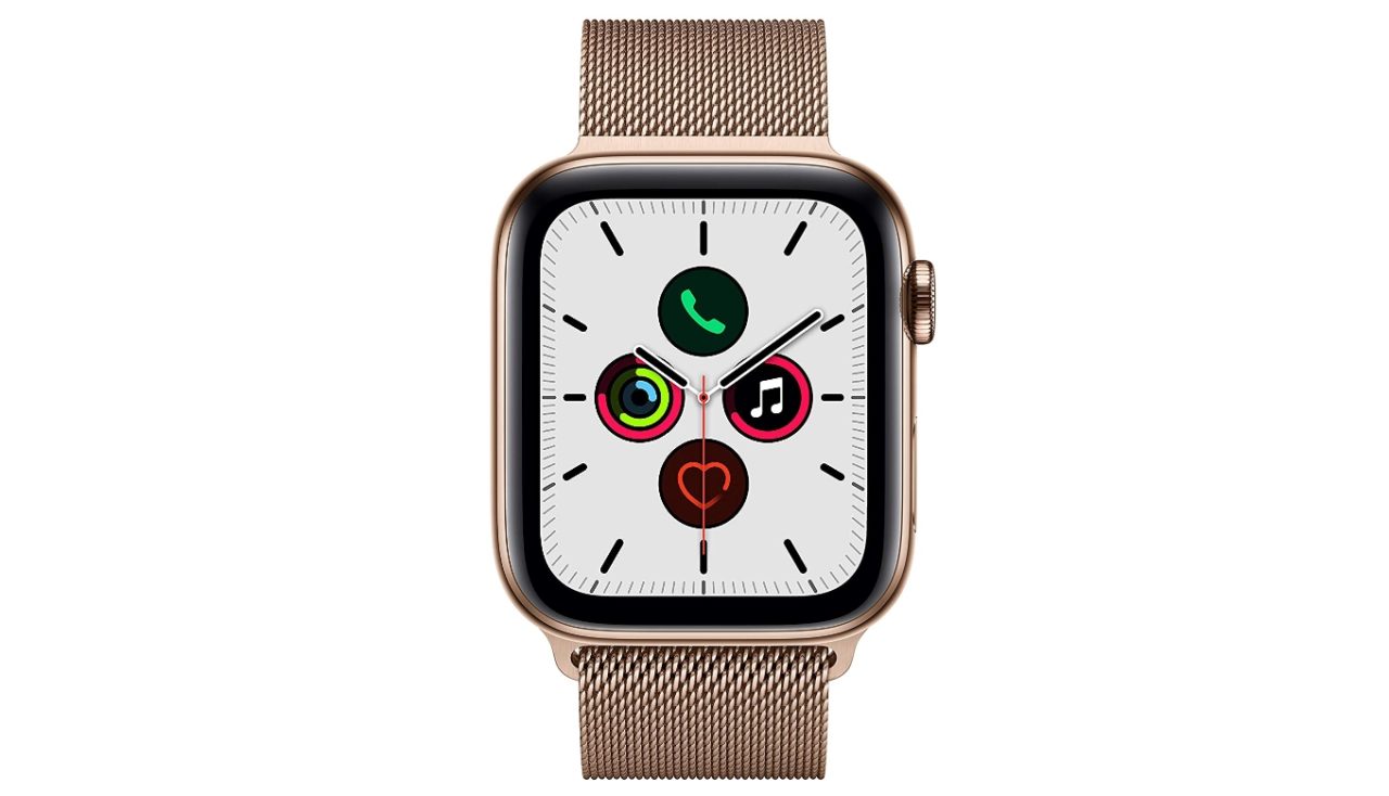 Apple Watch Series 5(GPS + Cellularモデル)- 44mmゴールドステンレススチールケースとゴールドミラネーゼループ