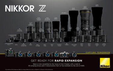 2022年発売される NIKKOR Z レンズ。