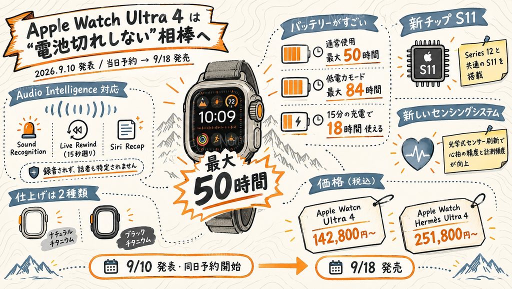 Apple Watch Ultra4 概要